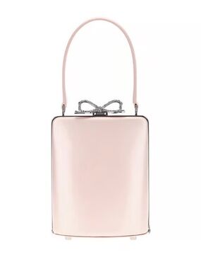 Self-Portrait Blush Pink Jeweled Bow Top-Handle Mini Bag